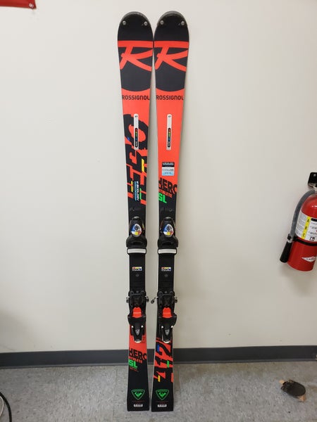 Unisex 2022 Racing Rossignol Hero Athlete SL Titanal 157 Skis With Look SPX15 Bindings