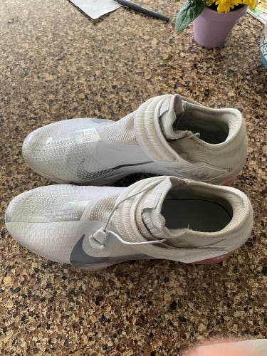 Nike Force Zoom Trout 7 Pro Baseball Cleats White/Gray - Men’s Size 11.5