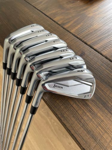 MENS Left Hand Extra Stiff Flex Steel Shaft ZX7 Iron Set