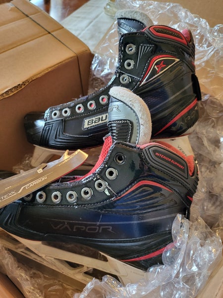 Senior Used Bauer Vapor 1X Hockey Goalie Skates Regular Width Size 8.5