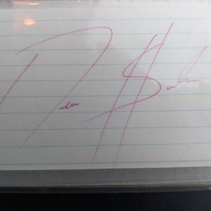Deion Sanders autograph on index card