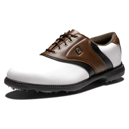 FootJoy Men's Fj Originals Golf Shoes 8 X-Wide White/Brown