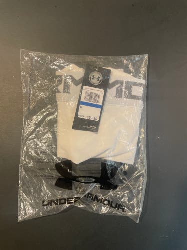 White New XL Under Armour Compression Shorts