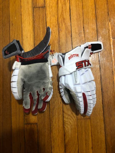 Boston University STX Surgeon RZR Lacrosse Gloves