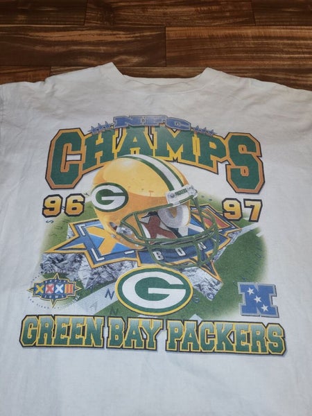 1996 Vintage Green Bay Packers Grid Iron Warriors T-Shirt Size Large