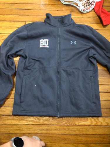 Boston University lacrosse Gray New Large Under Armour Jacket
