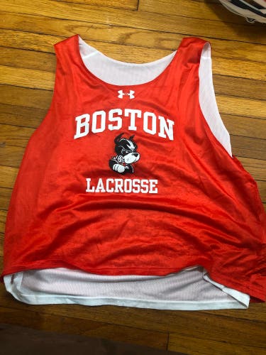 Boston University lacrosse Red Used Large Under Armour Jersey
