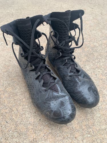 Black Men's Turf Cleats High Top Highlight