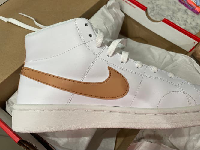 Nike Court Royale 2 Mid (like Blazers) - White/Champagne - Brand New in Box - Never Worn