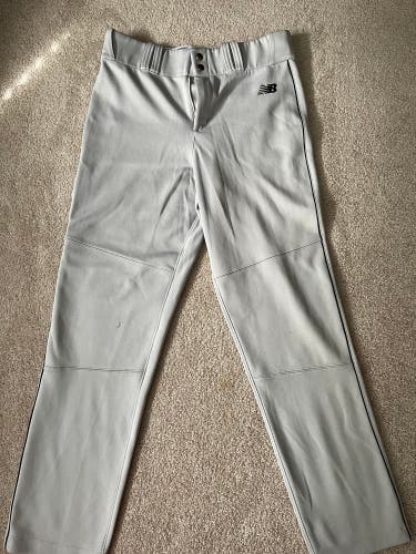 New Balance Baseball Pants, Gray, Black Piped, Adult Small