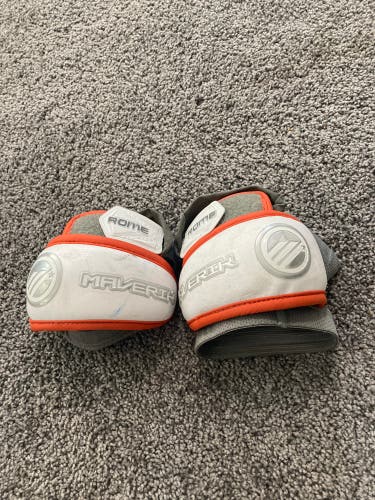 Orange & White Extra Large Maverik Rome Arm Pads