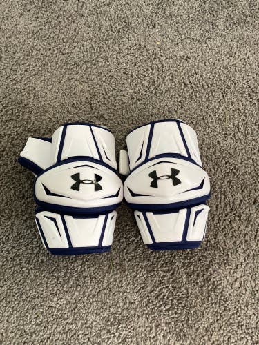 Blue & White Under Armour Revenant Arm Pads