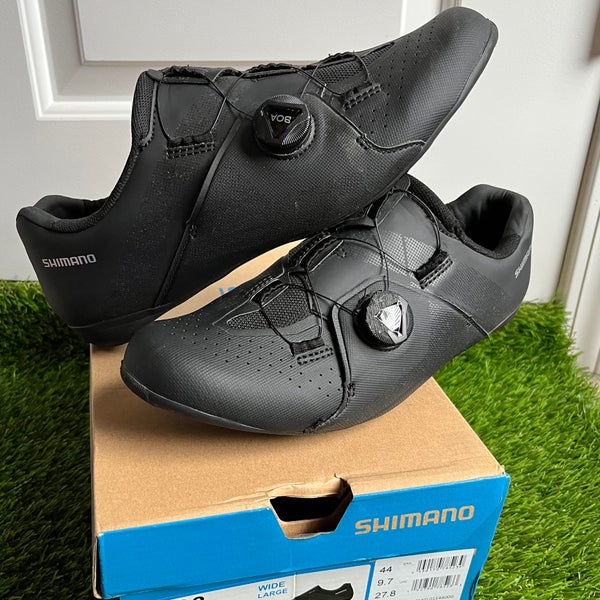 Shimano RC3 Road Bike Shoes Size 9.7 US 44 EU Wide Cyling Cleats Gear SH-RC300 Black Spd SL