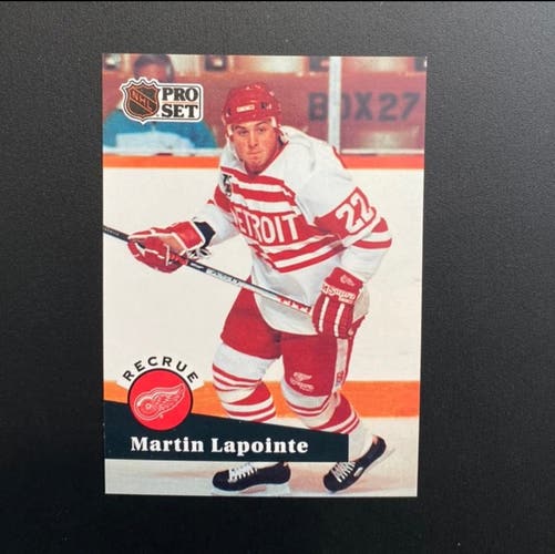 Martin Lapointe Detroit Red Wings MINT 1991 NHL Hockey Rookie Card