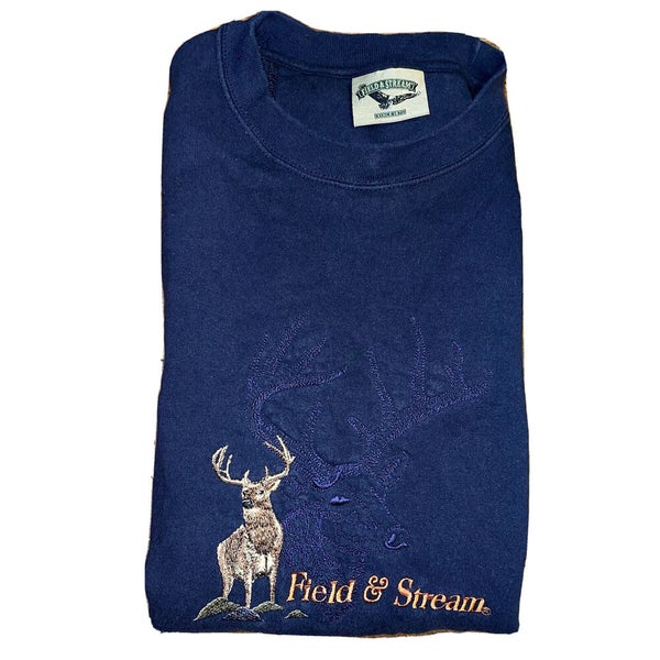 Vintage Field & Stream Crewneck Sweatshirt Whitetail Deer Buck Hunting Size XXL