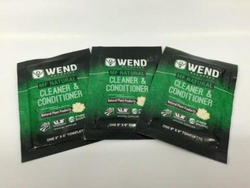Wend Liquid Juice Towelettes - Base Cleaner & Conditioner - 5 x 4oz