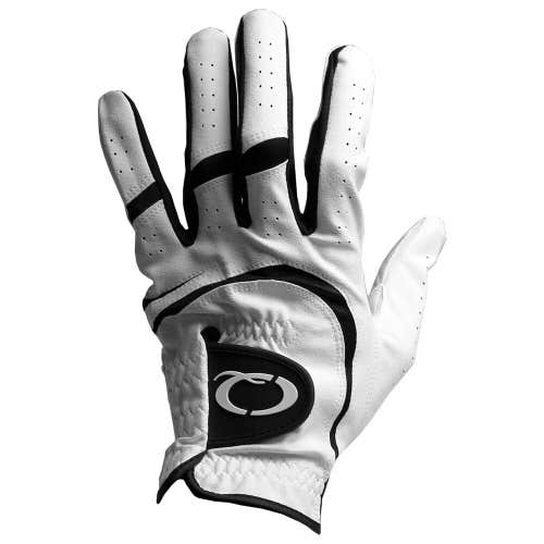 Q Sports Flex All Weather Men's Golf Glove Left or Right Handed - White/Black