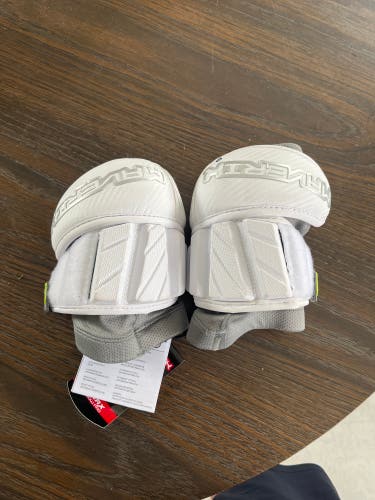 New Maverik Max Defenseman All White elbow pads
