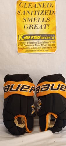 Used Bauer Custom Team Pro Gloves 13" Black/Gold Gloves
