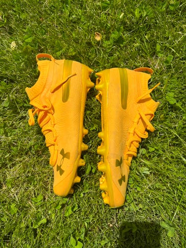 Under Armour suede spotlight cleats yellow