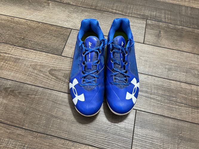 Blue Used Adult Men's Size 9.0 (Women's 10) Metal Under Armour High Top Deception Shoes