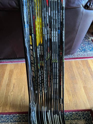 Variety Of Different Hockey Sticks