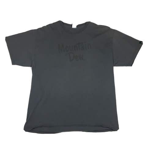 Vintage Y2K Mountain Dew It'll Tickle Yore Innards Gray Logo T-Shirt Men's XL