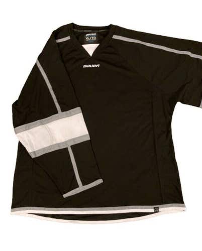 NWT Bauer 900 Series Senior Hockey Jersey Black White Silver Size Small
