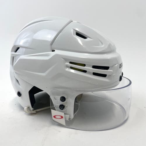 Used White Bauer Re-Akt Pro Helmet with Oakley Short Cut Visor | Senior Medium | #M496