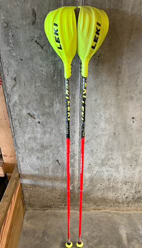 Used 48in (120cm) Leki Racing World Cup Lite SL Ski Poles