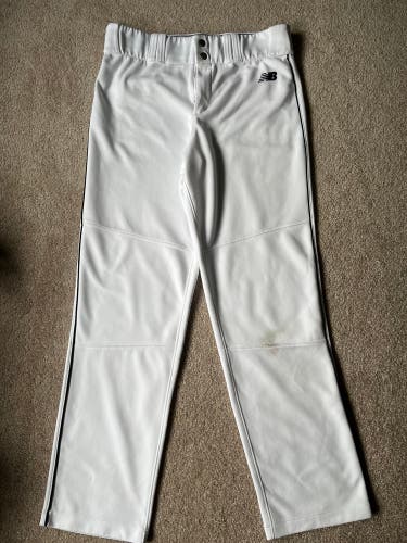 New Balance Baseball Pants…White, Black piped, Adult small