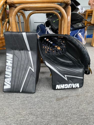 Used Regular Vaughn V9 Pro Glove and Blocker Set