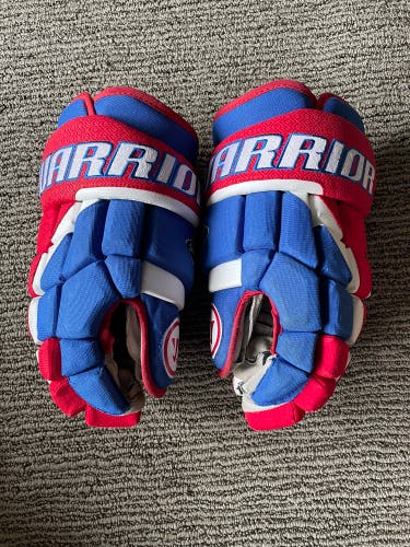 Warrior 15" Surge Hockey Gloves - Red, White and Blue