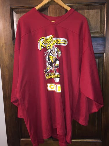 Red Adult ROBBY GLANZ POWER SKATING CCM Used XXL Jersey