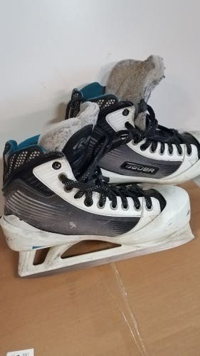 Senior Used Bauer Reactor 4000 Hockey Goalie Skates Regular Width Size 9.5