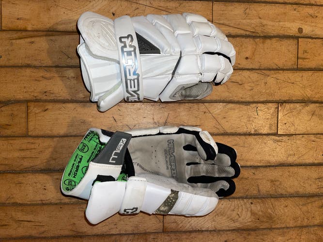 Used Player's Maverik Max Lacrosse Gloves 13"