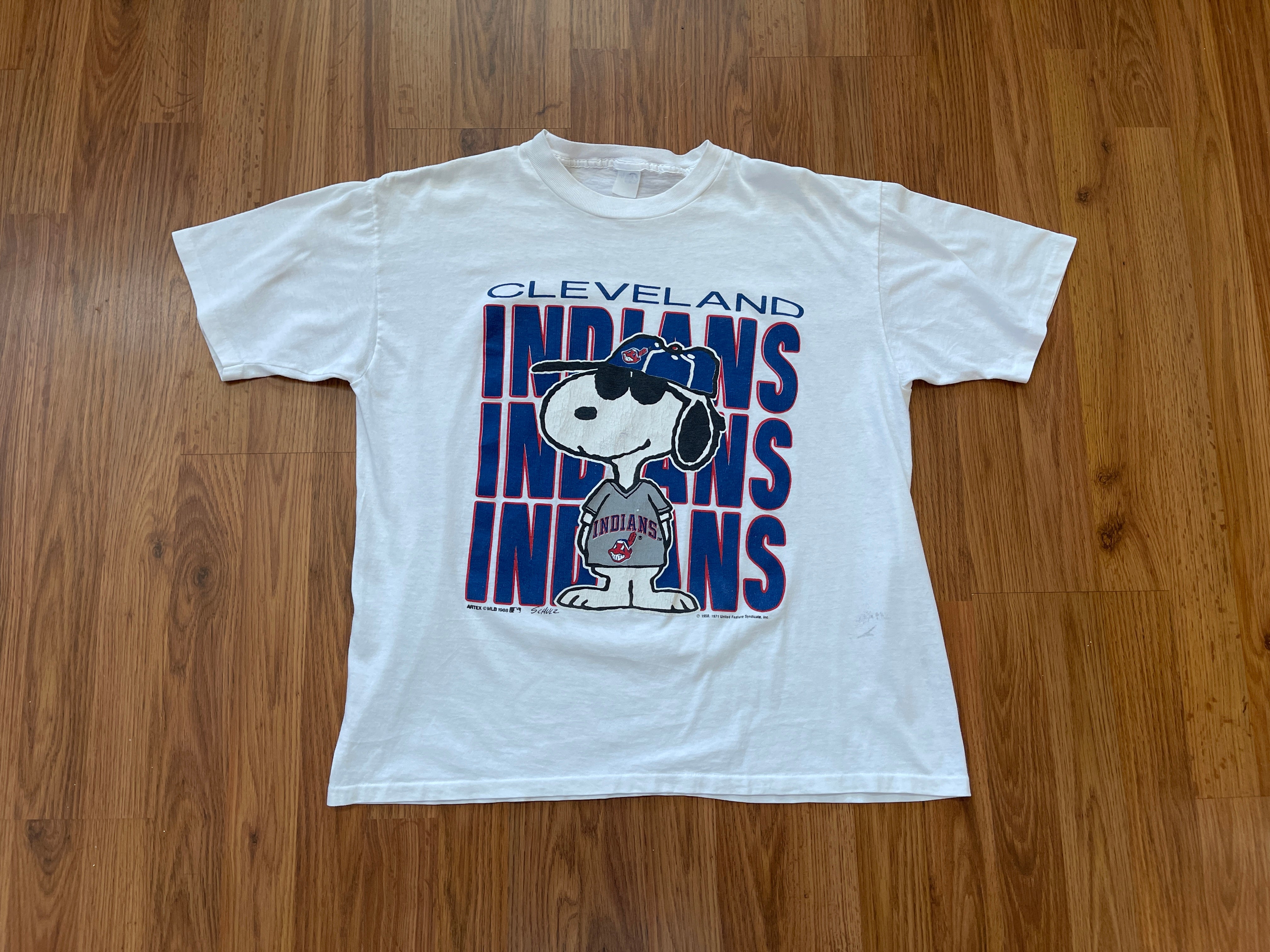 Cleveland Indians 1956 Program T-Shirt by Big 88 Artworks - Fine