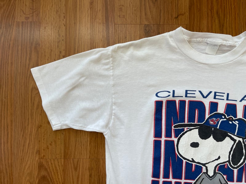 VINTAGE 1995 Cleveland Indians MLB Baseball Shirt Size Large L Gray Mens