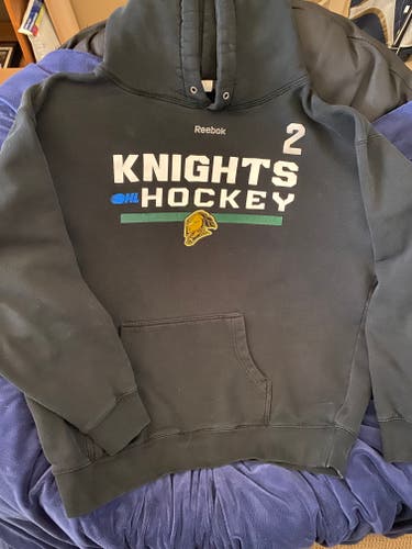 London Knights team issued Evan Bouchard Reebok hoodie