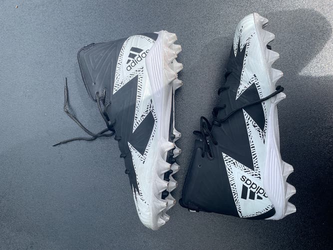 Adidas Men's Freak X Carbon Mid Football Shoe White/Purple Size 18