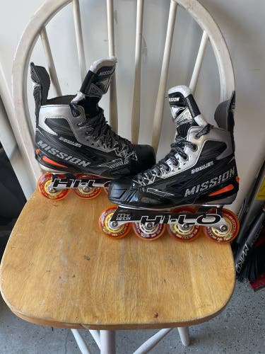 Used Mission Wide Width Size 5 Inhaler NLS3 Inline Skates