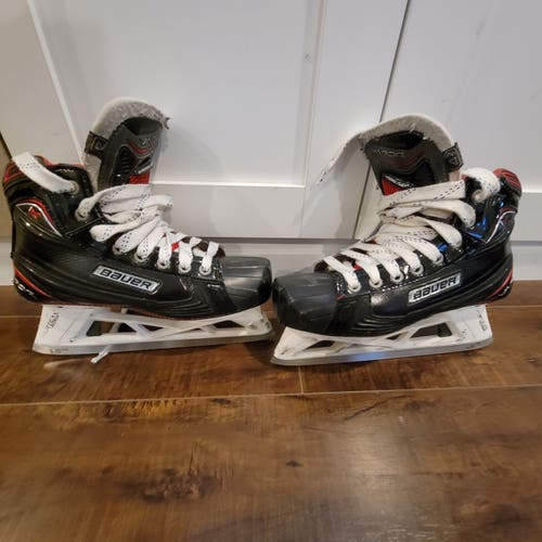 Junior Used Bauer Vapor 1X Hockey Goalie Skates Regular Width Size 4.5