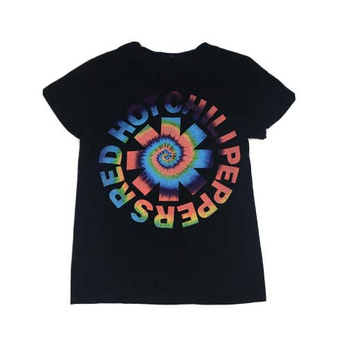 The Red Hot Chili Peppers Tie Dye Asterisk Logo Black T-Shirt Bay Island Tag (S)