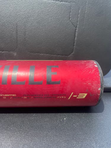 Used BBCOR Certified 2019 Louisville Slugger Composite Meta Prime Bat (-3) 29 oz 32"