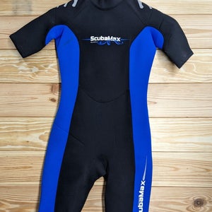 ScubaMax Island 2 Women's  2mm Blue / Black Shorty Size 6 Scuba Dive WetSuit
