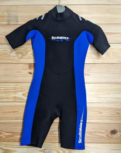 ScubaMax Island 2 Women's  2mm Blue / Black Shorty Size 6 Scuba Dive WetSuit