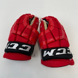 Used Black and Red CCM HG50XP Gloves | Size 14" | Mueller | New Jersey Devils | #M636