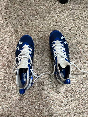 Blue Adult Size 9.5 (Women's 10.5) Under Armour Spotlight MC