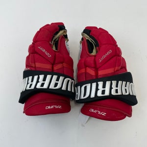 Used Black and Red Warrior Covert QRE Pro Gloves | Size 15" | Zajac | New Jersey Devils | #M640