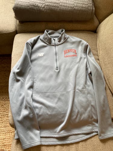 University Of Denver Lacrosse Gray Used Large New Balance Sweatshirt